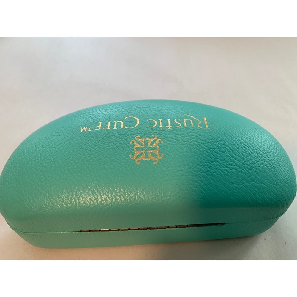 RUSTIC CUFF GLASSES/SUNGLASSES TEAL CASE WITH CLEANING CLOTH